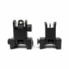 F3F Iron Sights Front and Rear Flip Up Folding Sights With Fiber For AR15