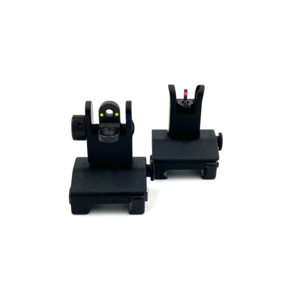 F3F Iron Sights Front and Rear Flip Up Folding Sights With Fiber For AR15