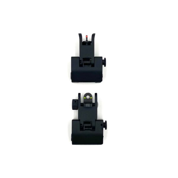 F3F Iron Sights Front and Rear Flip Up Folding Sights With Fiber For AR15